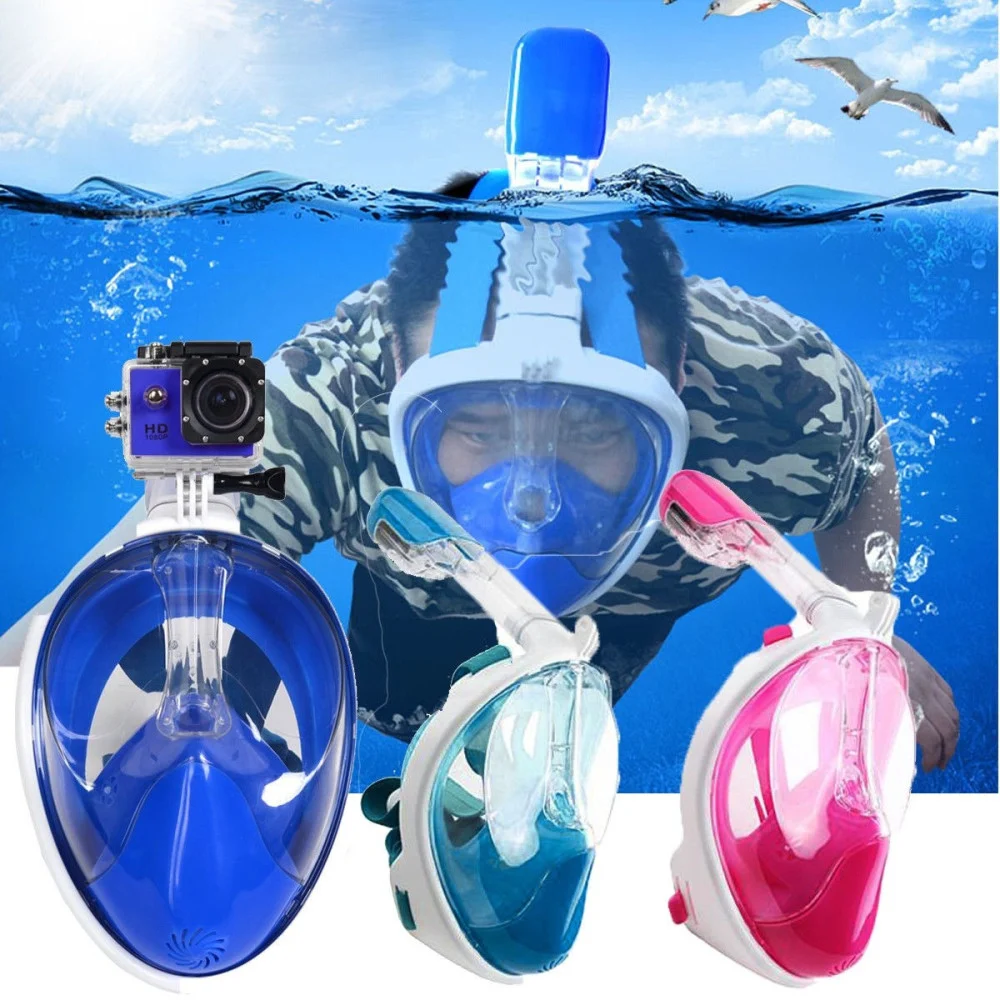 MASCHERA DA IMMERSIONE SUBACQUEA SNORKELING BOCCAGLIO FULL FACE CON VISIONE 180° - TrAdE Shop Traesio