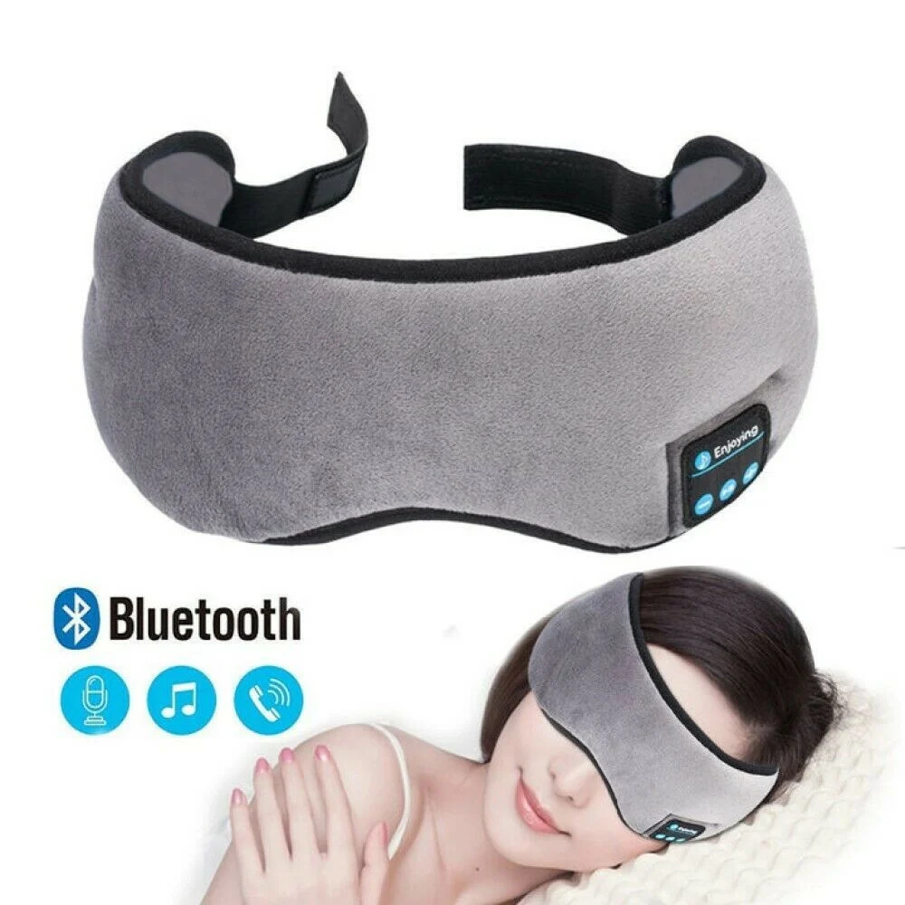 MASCHERA NOTTE COPRI OCCHI PER DORMIRE DA VIAGGIO CON CUFFIE BLUETOOTH Q-YZ1