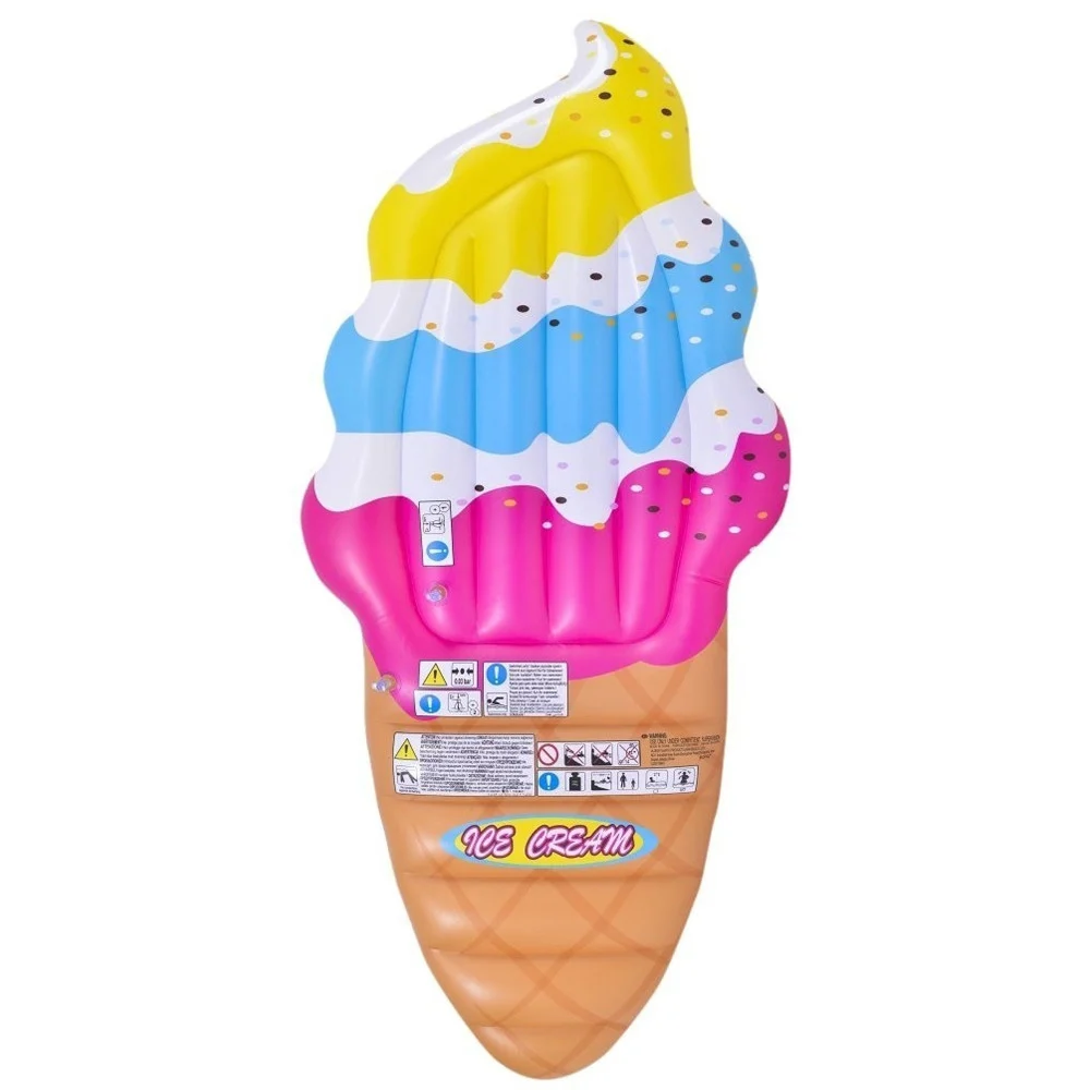 MATERASSINO ISOLA GONFIABILE CONO GELATO IN PVC MARE PISCINA 170 x 79CM - TrAdE Shop Traesio