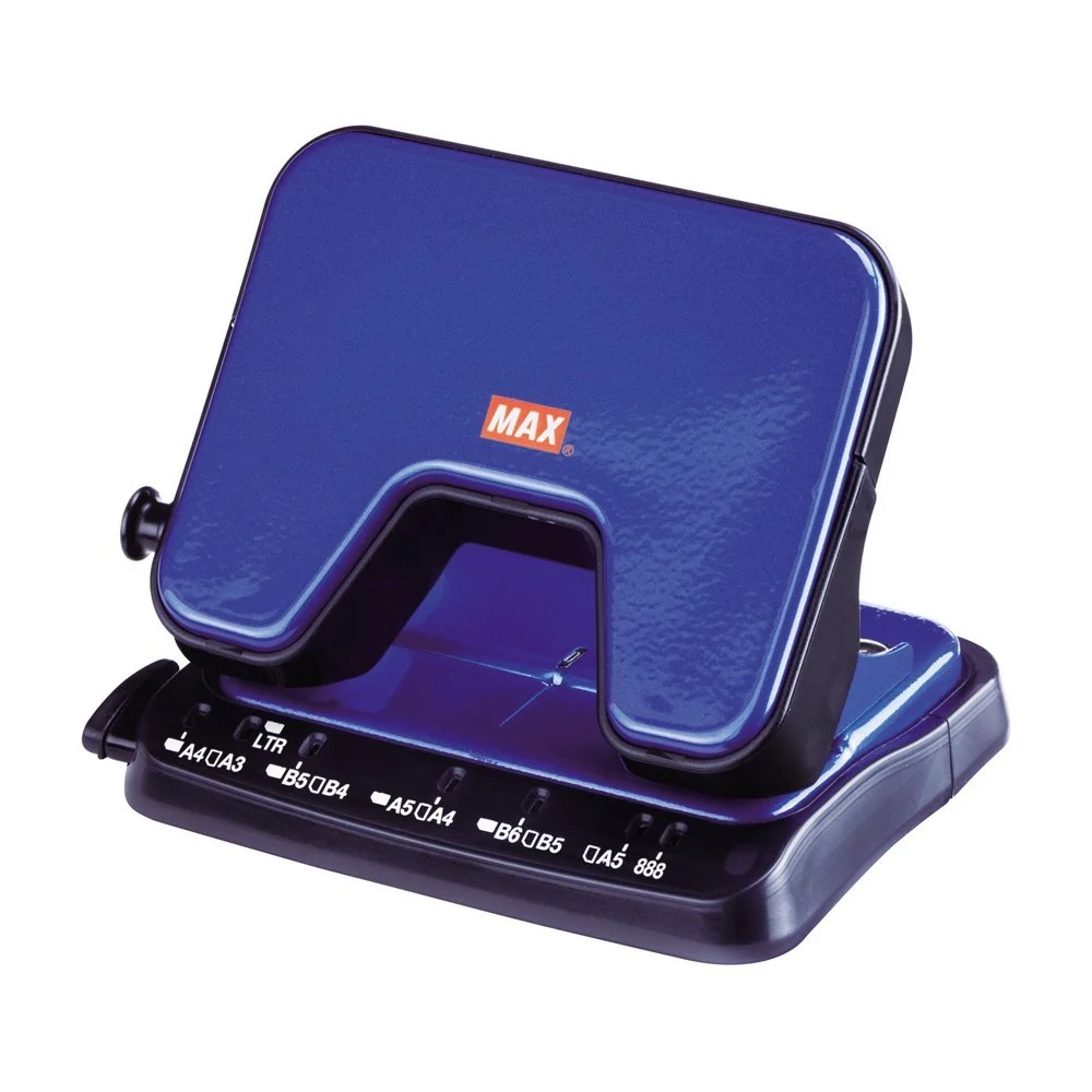 Max Punch Light Hole Punch Scuba 2-Hole DP25T B Blue 25 Sheets Capacity
