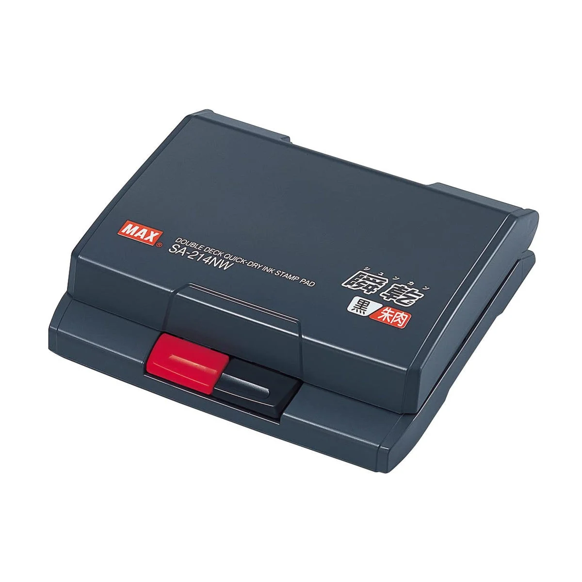 Max Stamp Pad Supporto per Timbri Doppio Strato SA-214NW Nero Rosso 128g