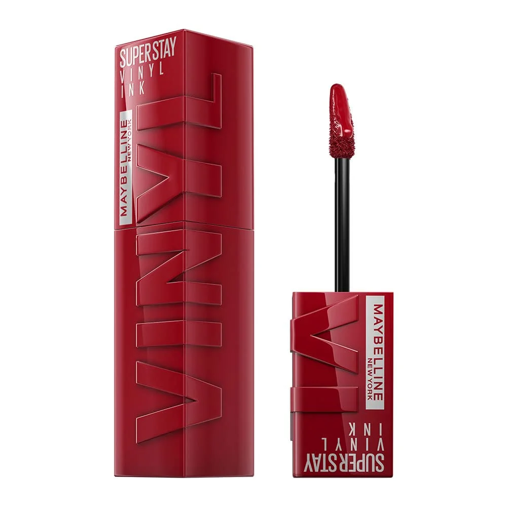 Maybelline SuperStay Vinyl Ink rossetto liquido lunga tenuta 10 Oshaberina Nude Rouge 1 pz