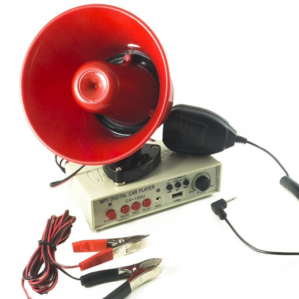 MEGAFONO ALTOPARLANTE MICROFONO AUTO 12V AMPLIFICATORE REGISTRATORE CA 150U - TrAdE Shop Traesio