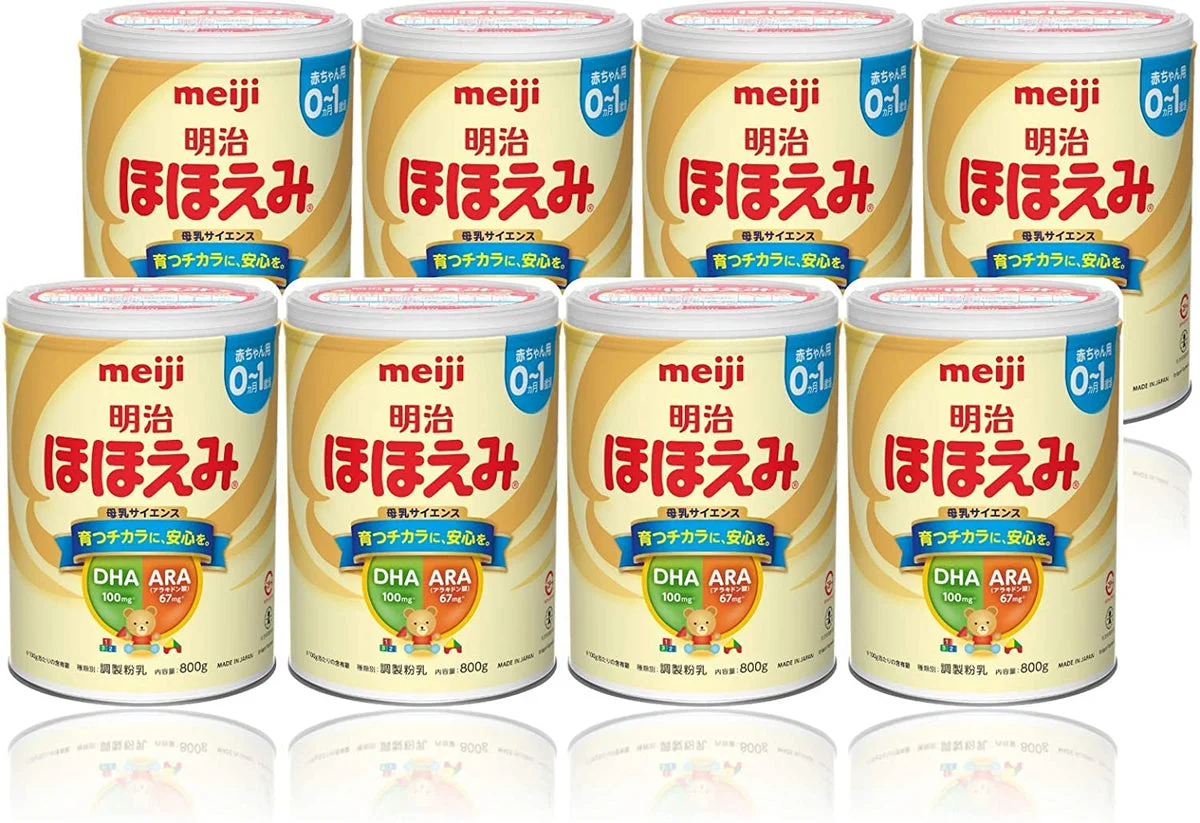 Meiji Hohoemi Latte in polvere per neonati Confezione 8 x 780g o 800g