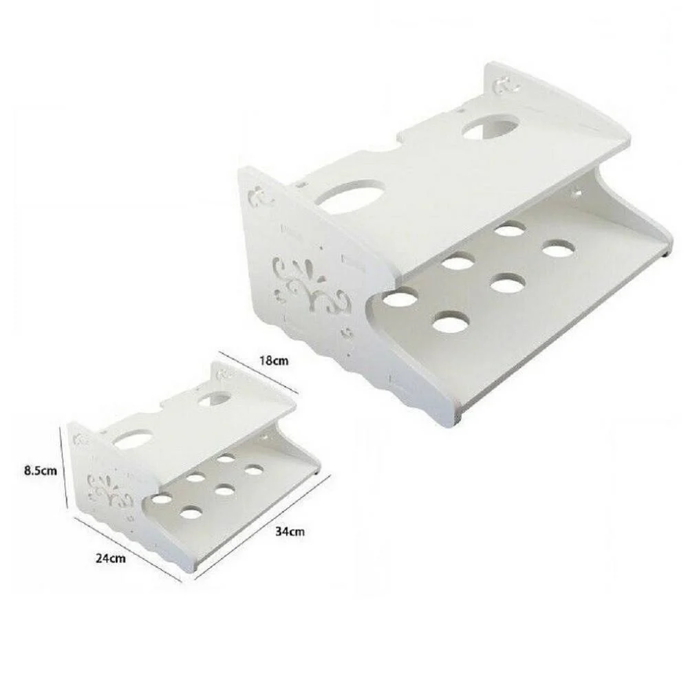 MENSOLA IN LEGNO BIANCO 34X24X8.5CM ARREDO CASA CAMERETTA 2 RIPIANI 70206 PARETE - TrAdE Shop Traesio