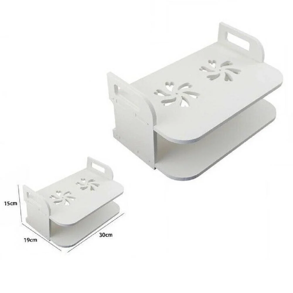 MENSOLA LEGNO BIANCO 30X19X15 CM ARREDO CASA CAMERETTA 70207 SCAFFALI 2 RIPIANI - TrAdE Shop Traesio