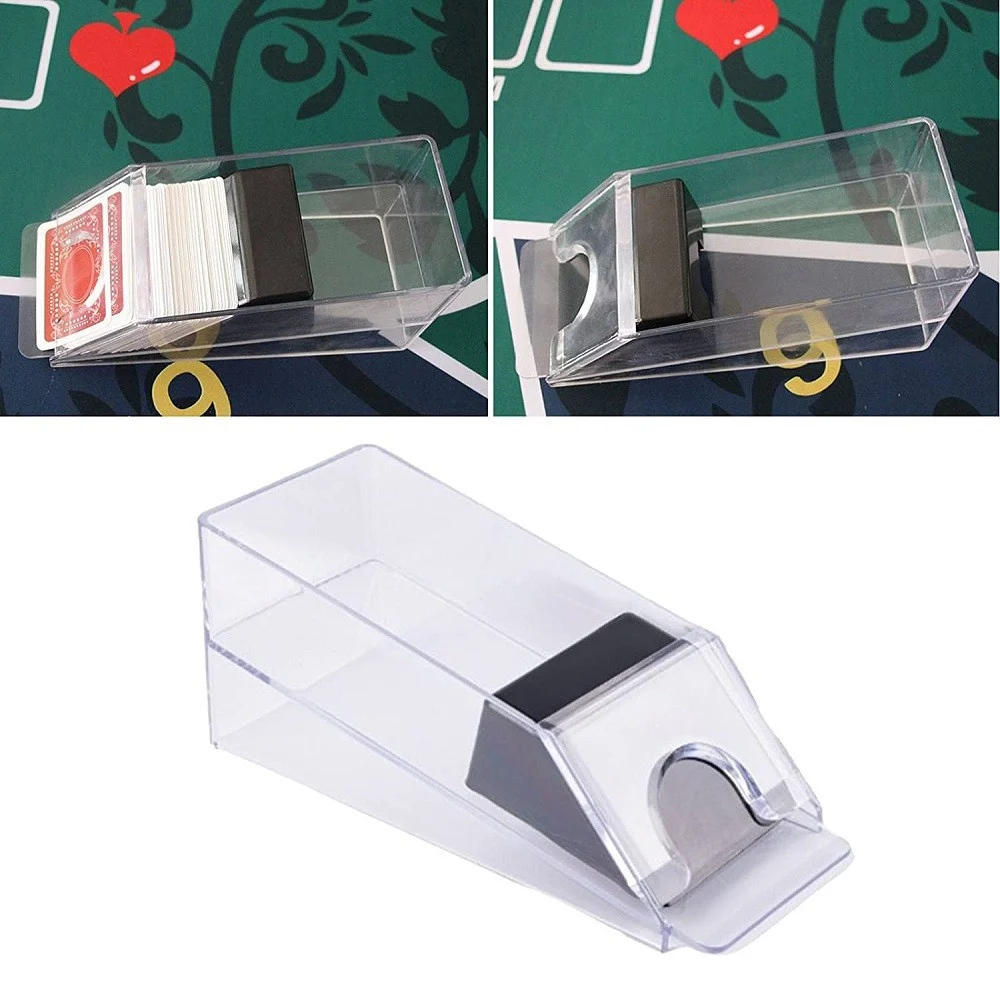 MESCOLATORE DI CARTE DA POKER BLACKJACK DISTRIBUTORE PORTATILE MESCOLA PER GIOCO - Trade_Ox