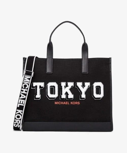 MICHAEL KORS Borsa Tote Struttura TOKYO COOPER con Cinghia Nera 43cm