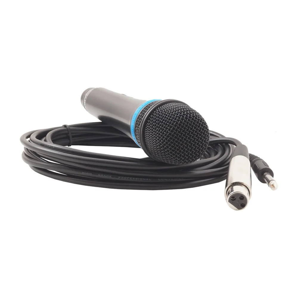 MICROFONO KARAOKE KIT PROFESSIONALE IN METALLO SPINA 6,3mm DINAMICO AT-260