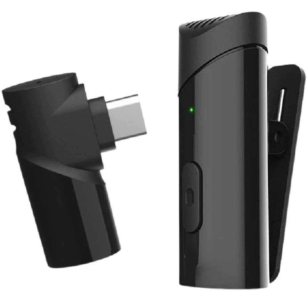 MICROFONO WIRELESS SENZA FILI 2,4GHZ PORTA USB C SMARTPHONE PC CON CLIP Q-HW66A