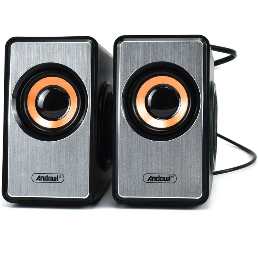 MINI ALTOPARLANTI PER COMPUTER 2.0 CABLATI CON POTENZA 3W JACK 3,5 MM/USB Q-YX16