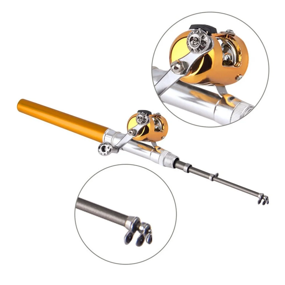 MINI CANNA DA PESCA ESTENSIBILE TASCABILE TELESCOPICA CON MULINELLO E LENZA - TrAdE Shop Traesio