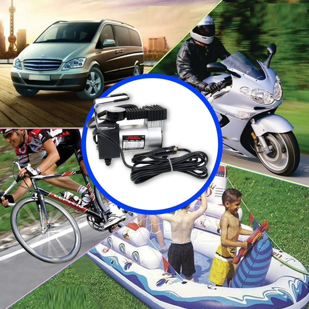 MINI COMPRESSORE PORTATILE 12V 150PSI AUTO MOTO SCOOTER BICI MANOMETRO 10BAR - TrAdE Shop Traesio