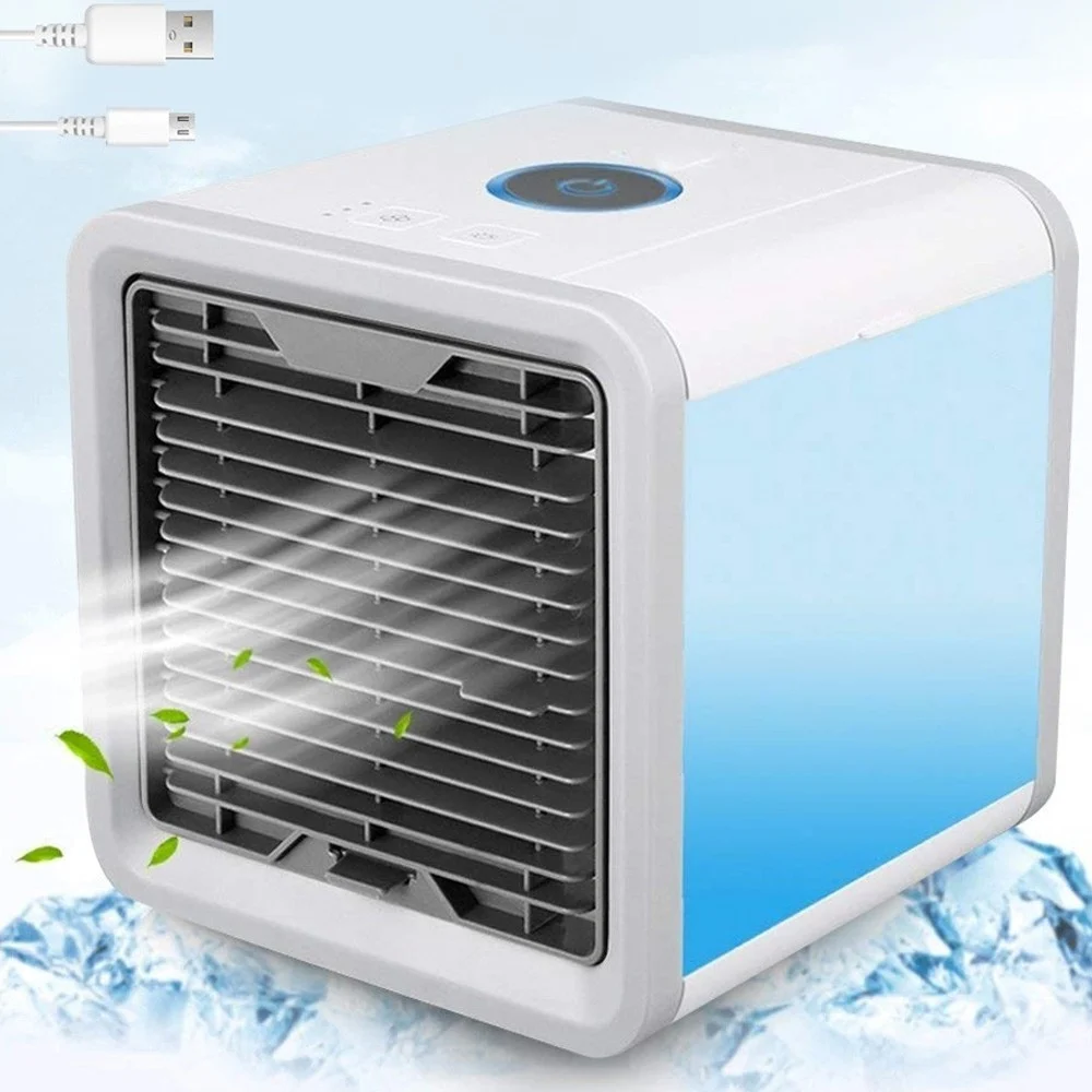 MINI CONDIZIONATORE PORTATILE DEUMIDIFICATORE A ACQUA USB VENTILATORE AUTO LED - TrAdE Shop Traesio