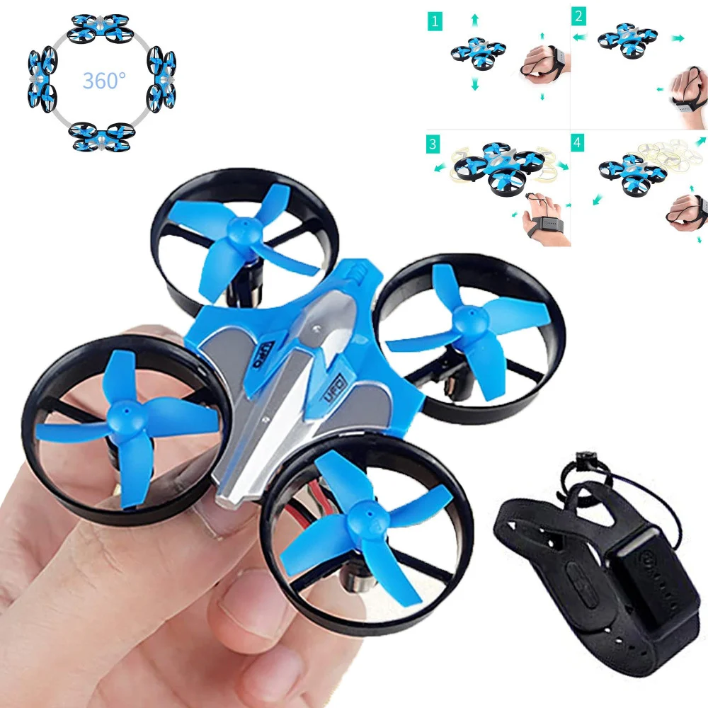MINI DRONE QUADRICOTTERO TELECOMANDATO CON DITA MANO LUCI LED RGB GIOCO BAMBINI - TrAdE Shop Traesio