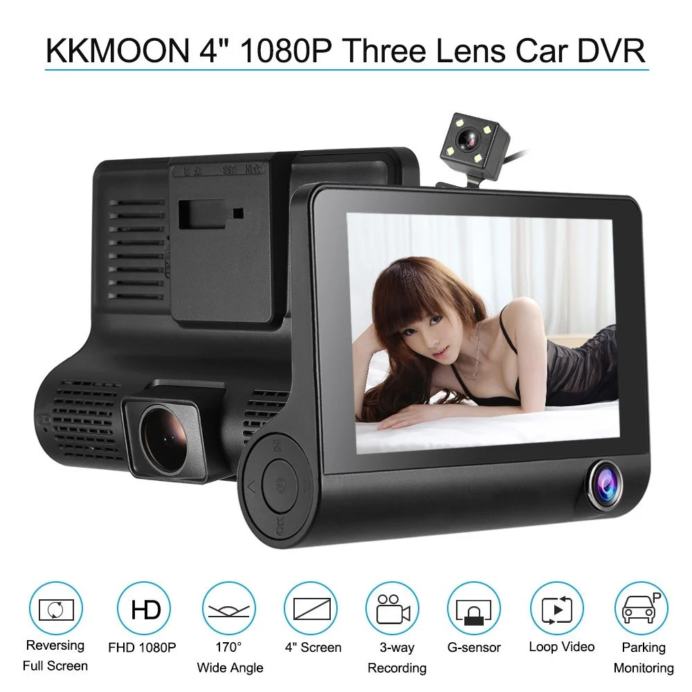 MINI DVR AUTO FULL HD 1080P CAMERA MONITOR LCD 4" ANTERIORE POSTERIORE INTERNA - TrAdE Shop Traesio