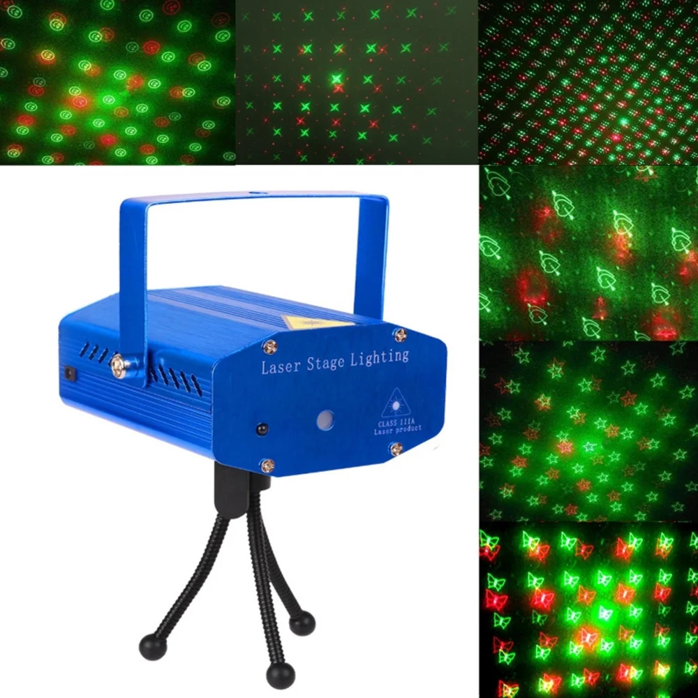 MINI PROIETTORE LUCE LUCI PER DISCO DISCOTECA PORTATILE MINI DJ VERDE ROSSO - TrAdE Shop Traesio