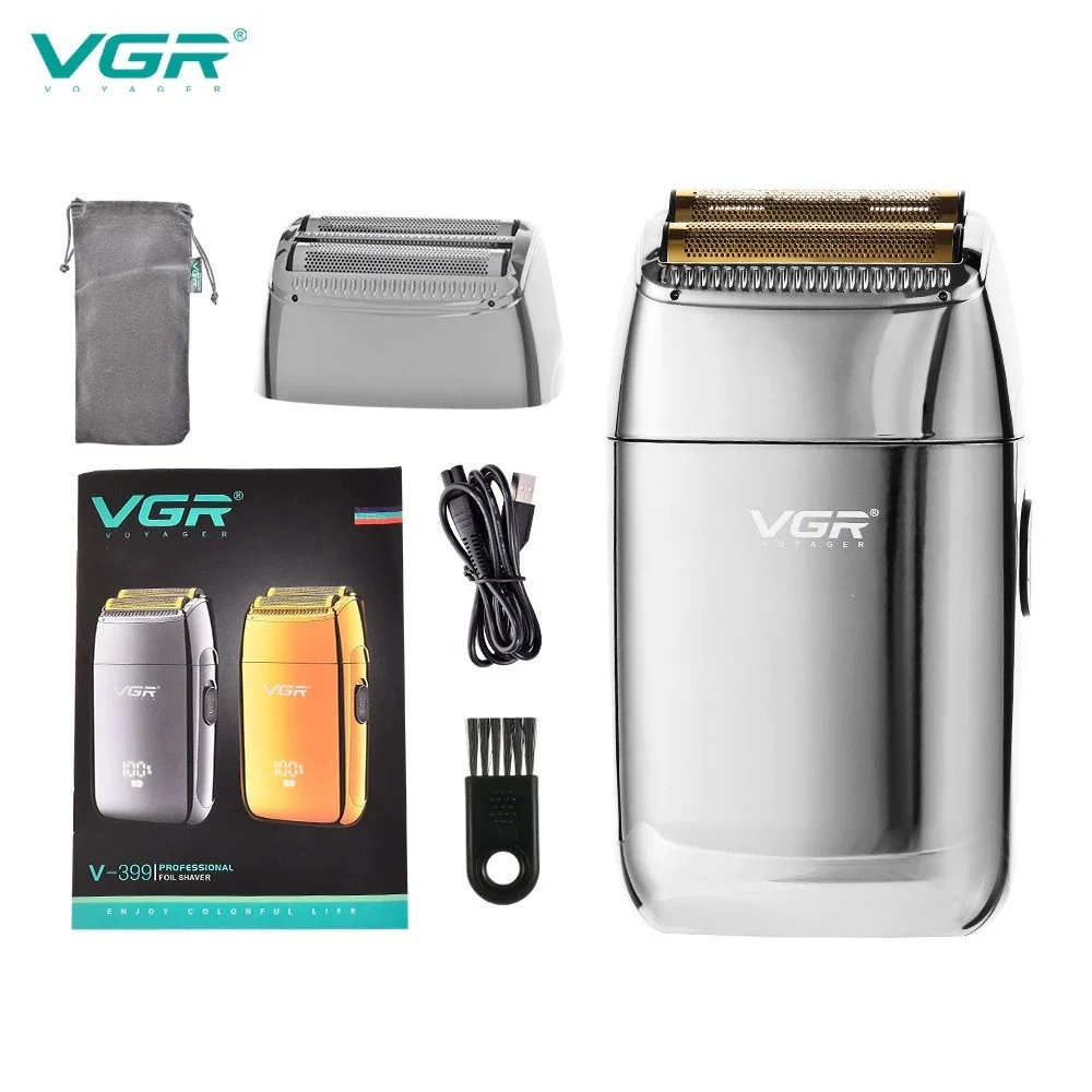 Rasoio Professionale Foil Shaver VGR V-399 Doppia Testina Barber Shaver