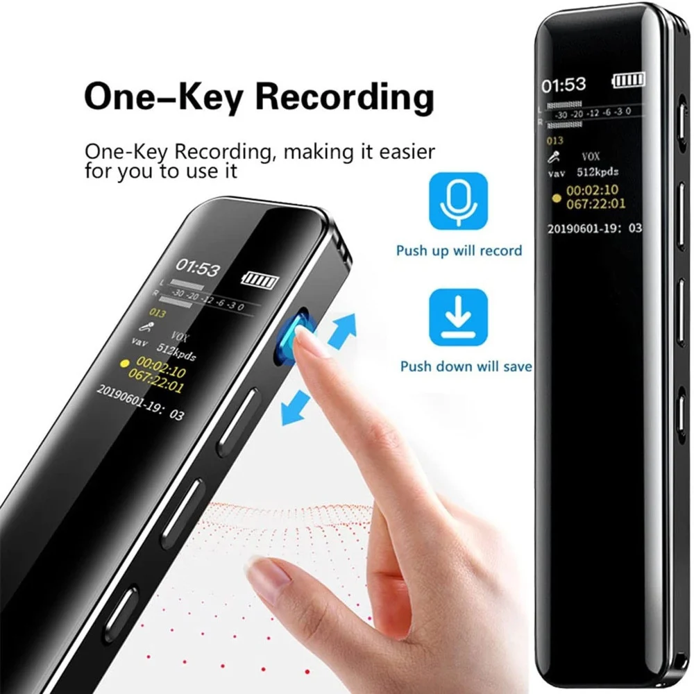 MINI REGISTRATORE VOCALE AUDIO DIGITALE 8GB CON SCHERMO LCD RICARICABILE Q-LC501