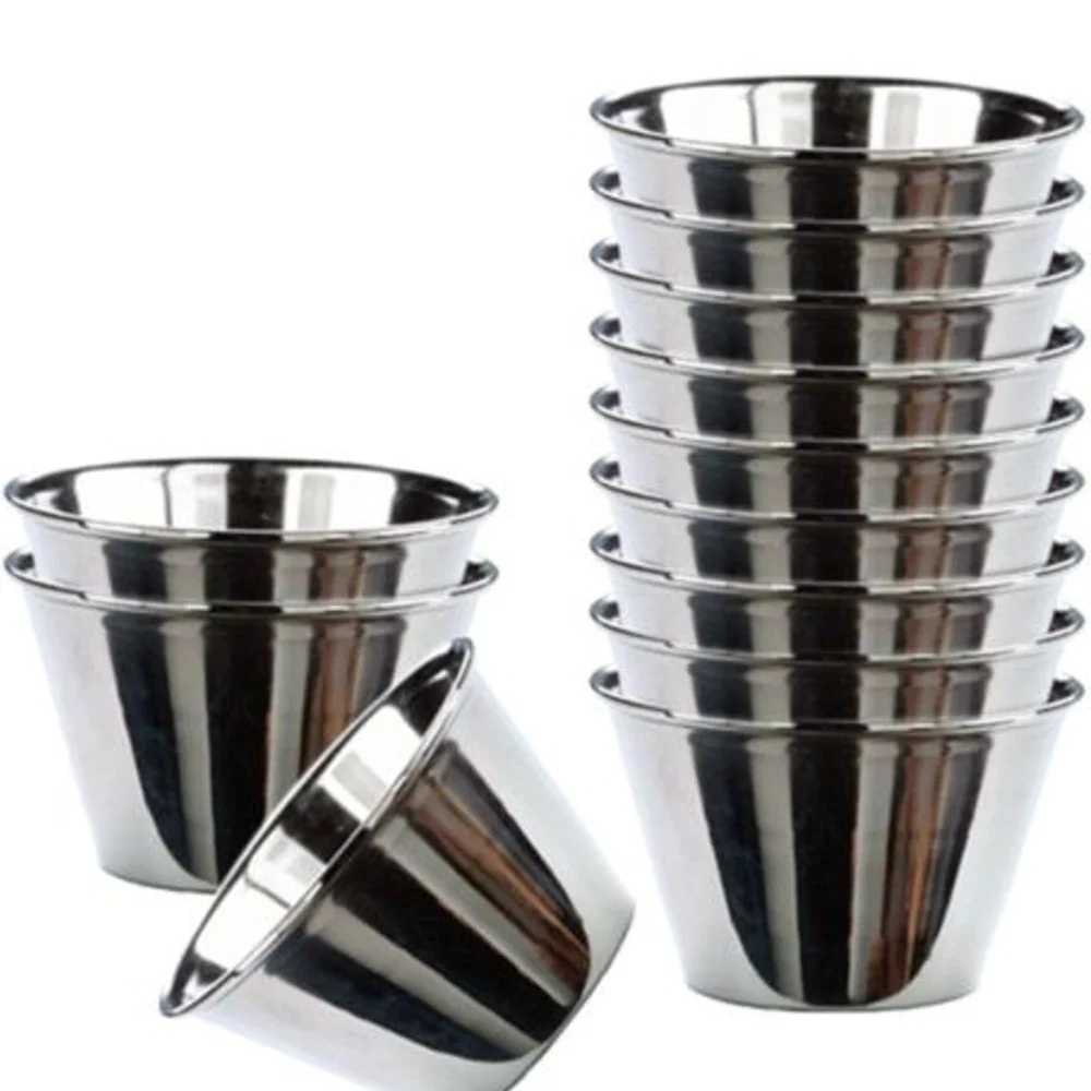 MINI STAMPI PER BUDINI DOLCI SET DA 12PEZZI IN ACCIAIO INOX DIMENSIONE DIAM 7CM - TrAdE Shop Traesio