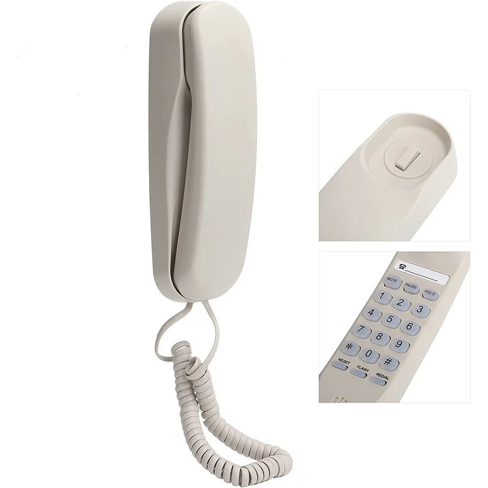 MINI TELEFONO FISSO CON FILO LINEA FISSA CLASSICO DA PARETE UFFICIO FAMIGLIA - TrAdE Shop Traesio