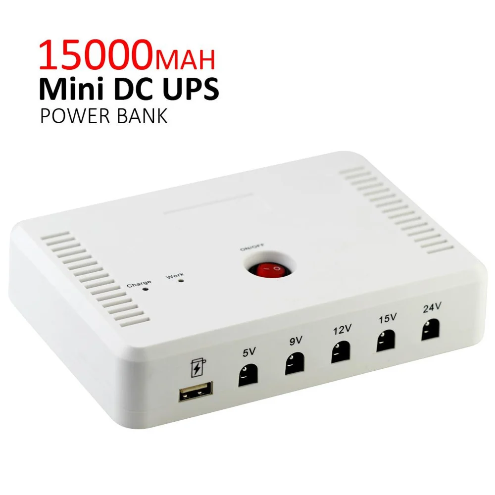 MINI UPS PORTATILE RICARICABILE Q-UP600 15000MAH PER MODEM INTERNET ROUTER CCTV