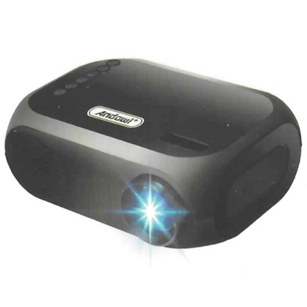 MINI VIDEO PROIETTORE LED 800 LUMEN 1920×1080 FHD QHD100 HDMI/VGA/USB/AV HOME - Andowl