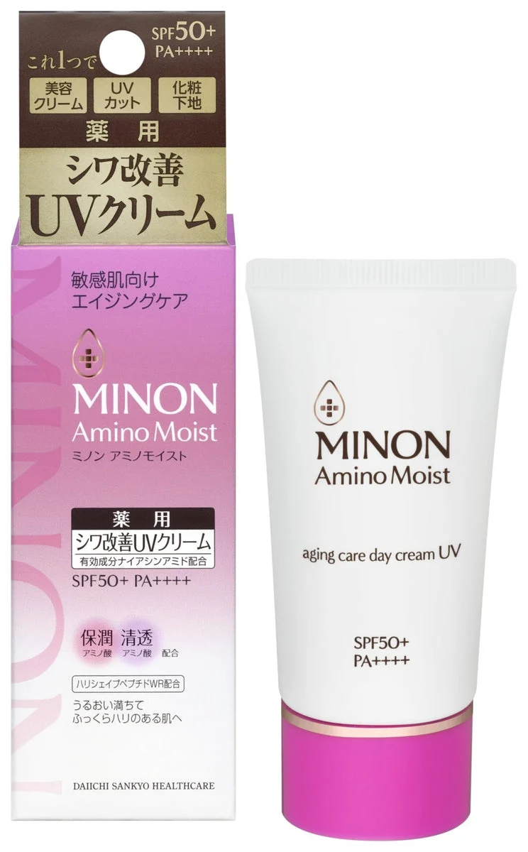 Minon Amino Moist Aging Care Day Cream UV Sunscreen Sensitive Skin 30g