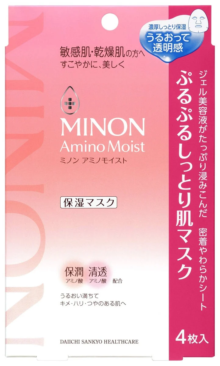 Minon Amino Moist Hydrating Face Mask for Sensitive Dry Skin 4 Sheets