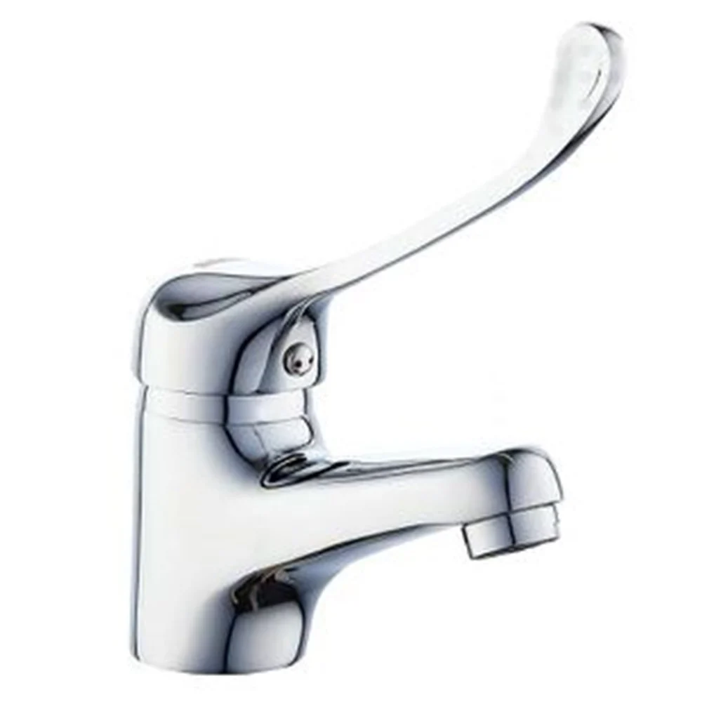 MISCELATORE RUBINETTO BAGNO PER LAVANDINO LAVABO OTTONE CROMATO CLINICA 69205 - Cleafe