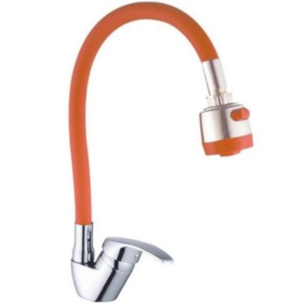 MISCELATORE RUBINETTO LAVABO A DOCCIA DOCCETTA CASA CUCINA FLESSIBILE ARANCIONE - Cleafe
