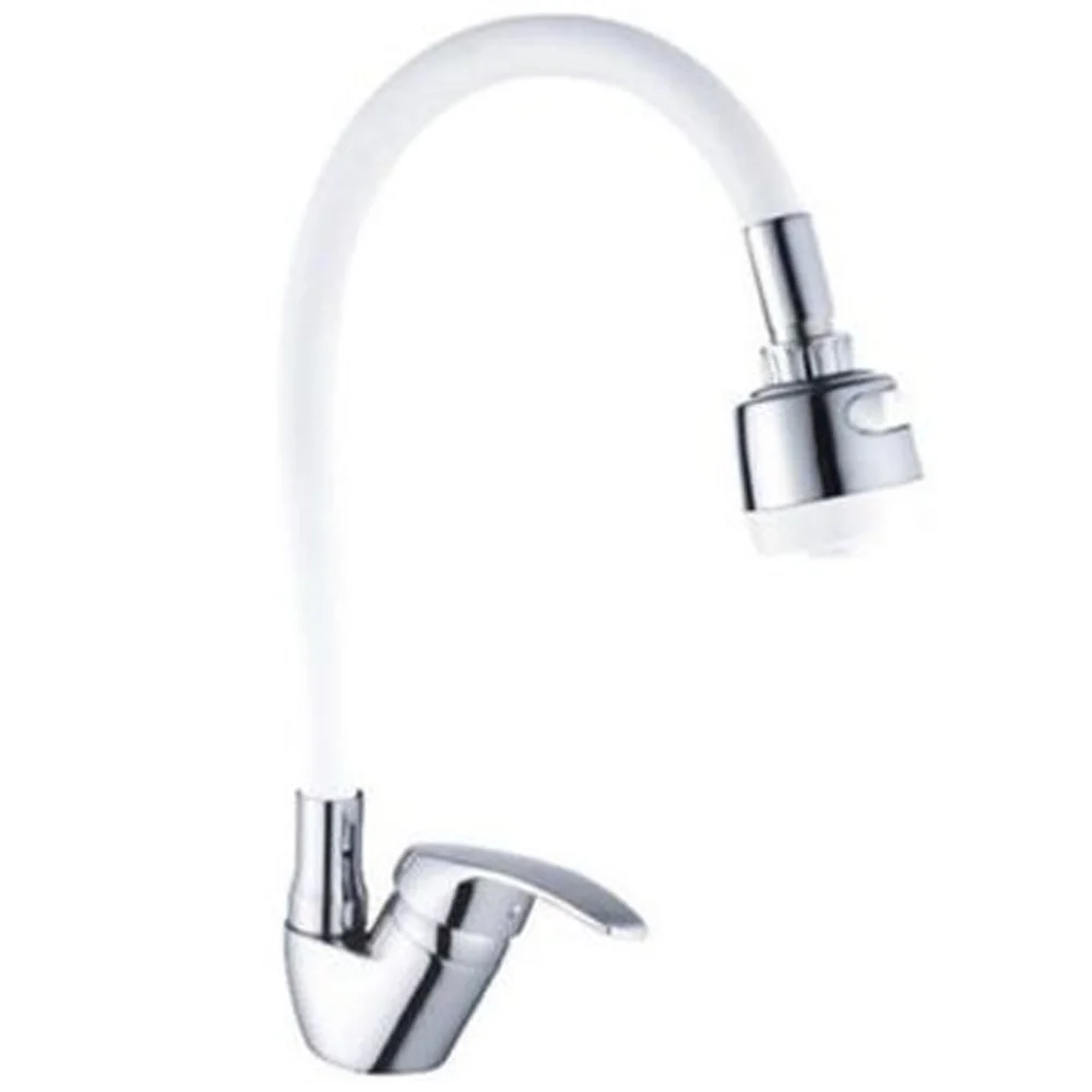 MISCELATORE RUBINETTO LAVABO A DOCCIA DOCCETTA PER CASA CUCINA FLESSIBILE BIANCO - Cleafe