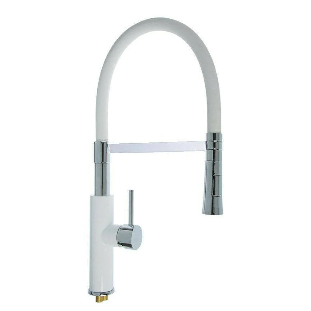 MISCELATORE RUBINETTO LAVELLO CUCINA CON DOCCETTA MONOCOMANDO CANNA ALTA 59594 - Cleafe