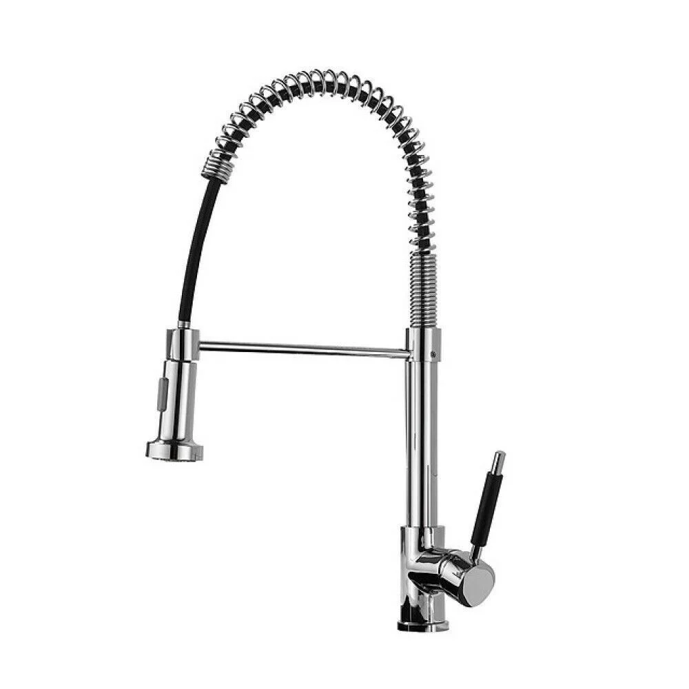 MISCELATORE RUBINETTO LAVELLO CUCINA GETTO LAVABO DESIGN DOCCETTA A MOLLA 59591 - TrAdE Shop Traesio