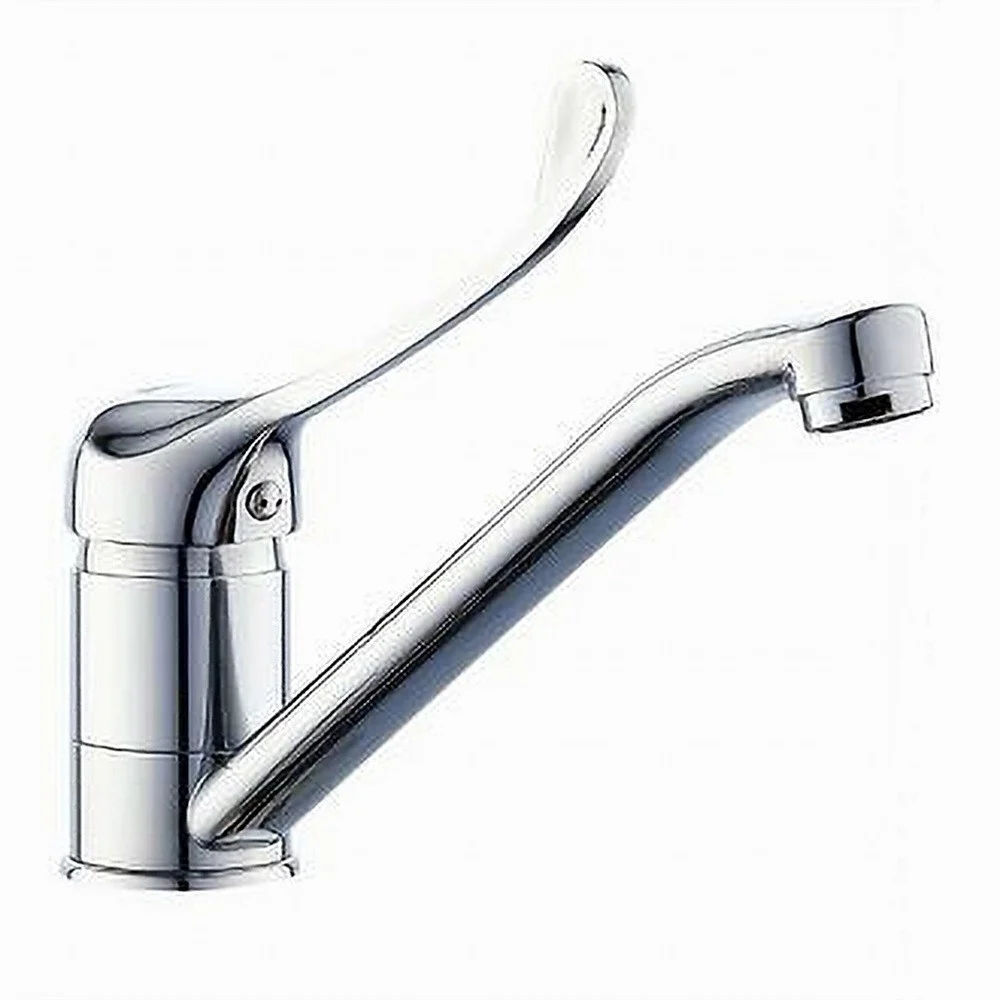 MISCELATORE RUBINETTO PER CUCINA LAVANDINO LAVELLO OTTONE CROMATO CLINICA 69206 - Cleafe
