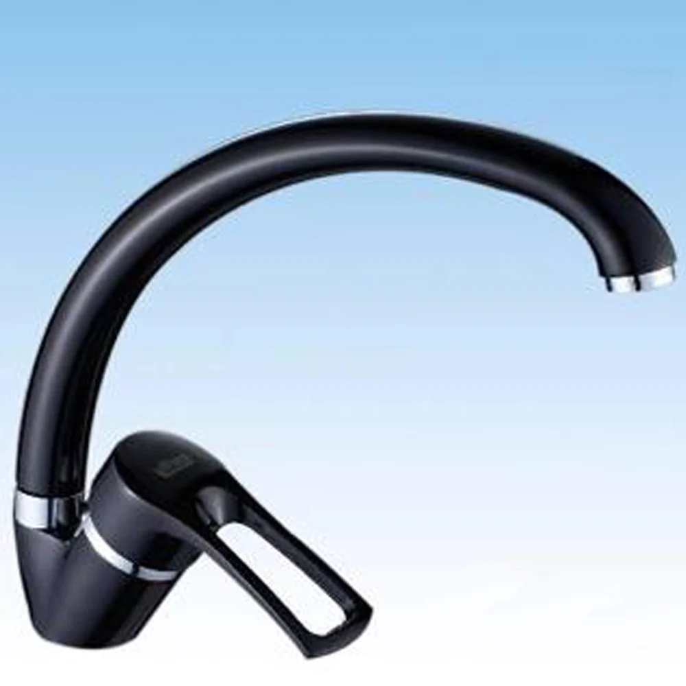 MISCELATORE RUBINETTO PER LAVELLO LAVANDINO CUCINA MONOCOMANDO COLORE NERO CAPRI - TrAdE Shop Traesio
