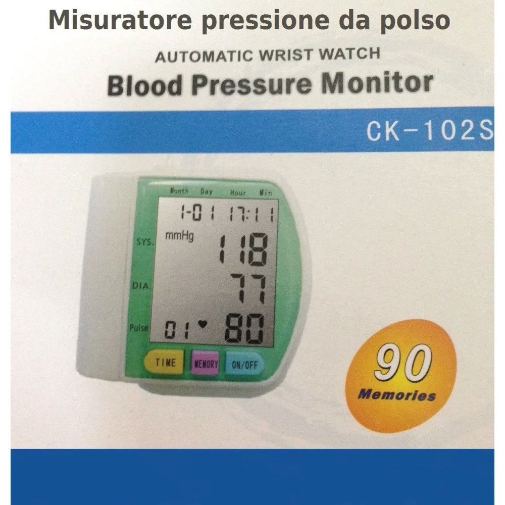 MISURATORE DI PRESSIONE DA POLSO DIGITALE AUTOMATICO DA VIAGGIO SFIGMOMANOMETRO - TrAdE Shop Traesio