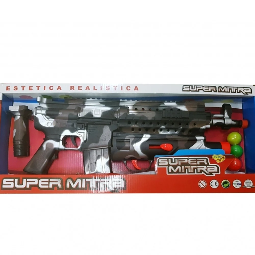 MITRAGLIATRICE PISTOLA FUCILE CARTUCCE MILITARE MIMETICA GIOCO GUERRA BAMBINI - TrAdE Shop Traesio