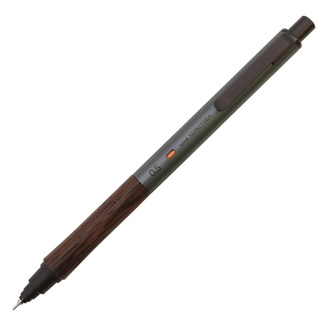 Mitsubishi Pencil Kuru Toga Wood portamine 0.5mm Steel Gray M5KW1P 23