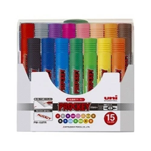 Mitsubishi Pencil Procky Twin pennarelli a base d’acqua doppia punta 15 colori 2 set