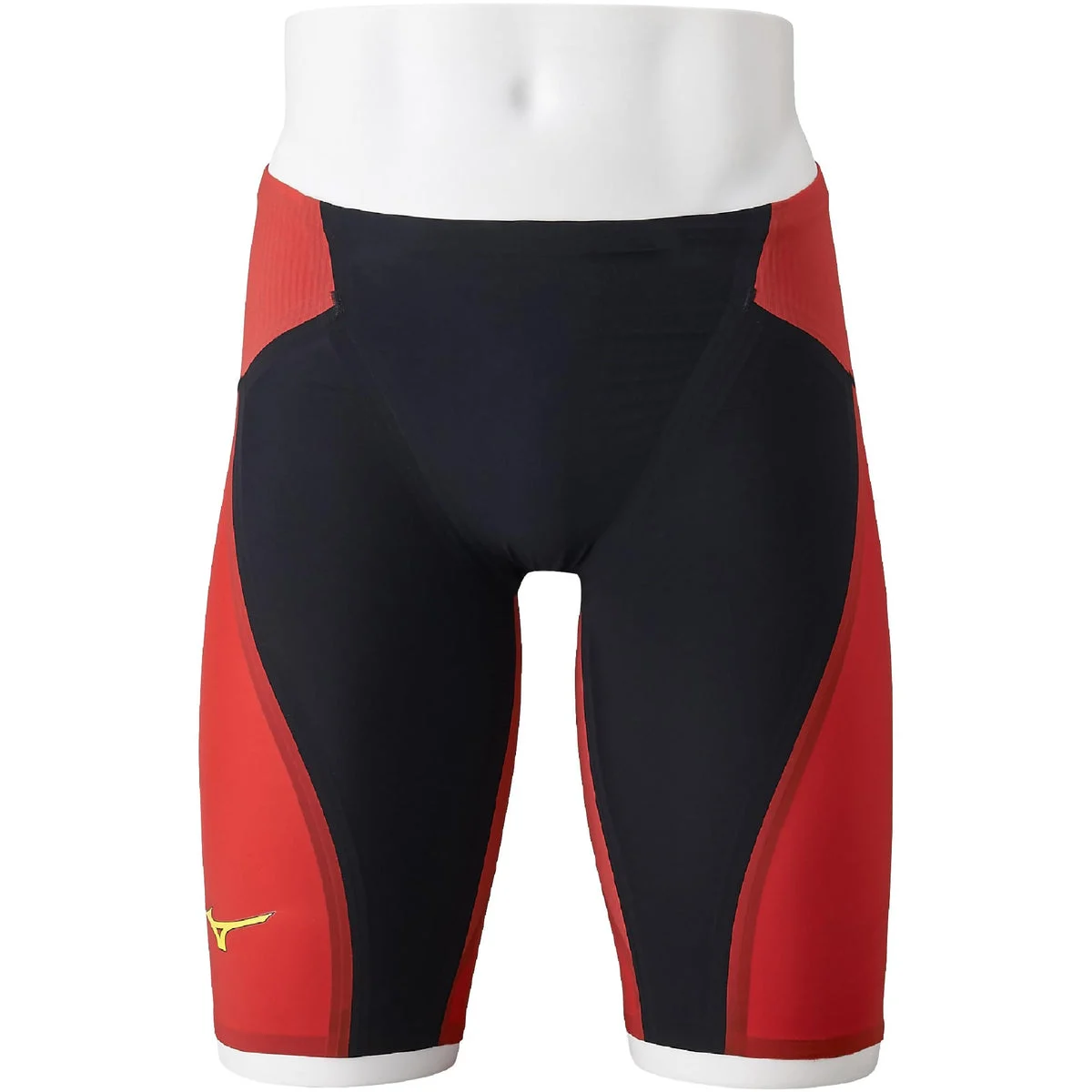 Mizuno GX-SONIC 6 Men’s Race Swimsuit ET Half Spats Black × Red N2MBA503 FINA Approved