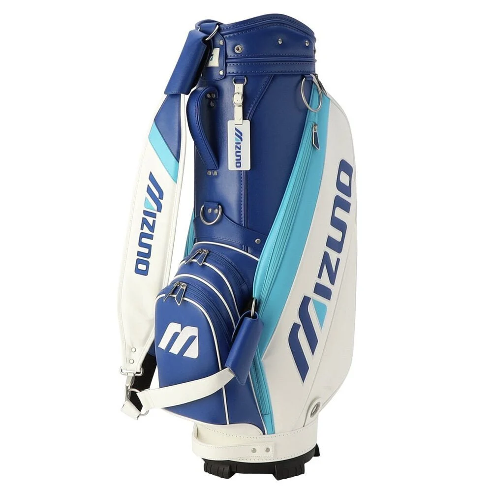 Mizuno Monogram M sacca da golf caddy White x Blue 9.0 4.1 kg
