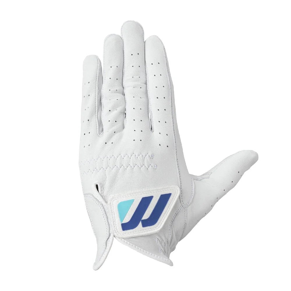 Mizuno MONOGRAM guanto golf mano sinistra in pelle di pecora bianco-blu 21-26cm