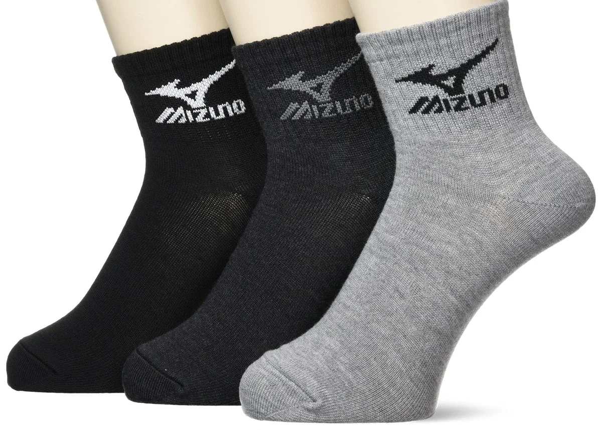 Mizuno Calze Scolastiche Resistenti 12cm 3 Paia Assortite