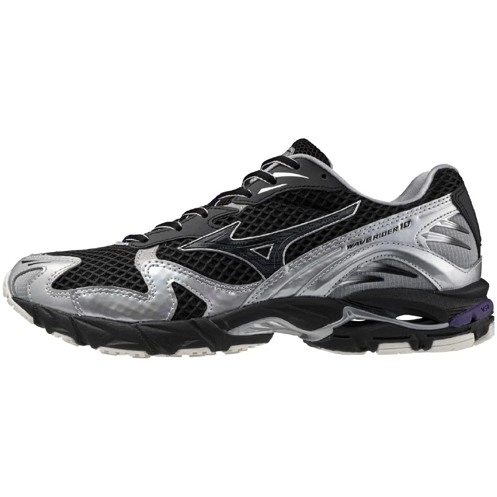 Mizuno Sneakers Wave Rider 10 Retro Commuting Nero Argento
