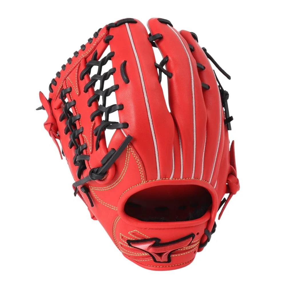 Mizuno Guanto da Baseball Outfielder Sinistro 1AJGR32807 Rosso Nero 14