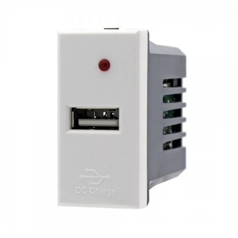 MODULO CARICATORE PRESA USB 5V 2,1A BIANCO COMPATIBILE BTICINO AXOLUTE - TrAdE Shop Traesio