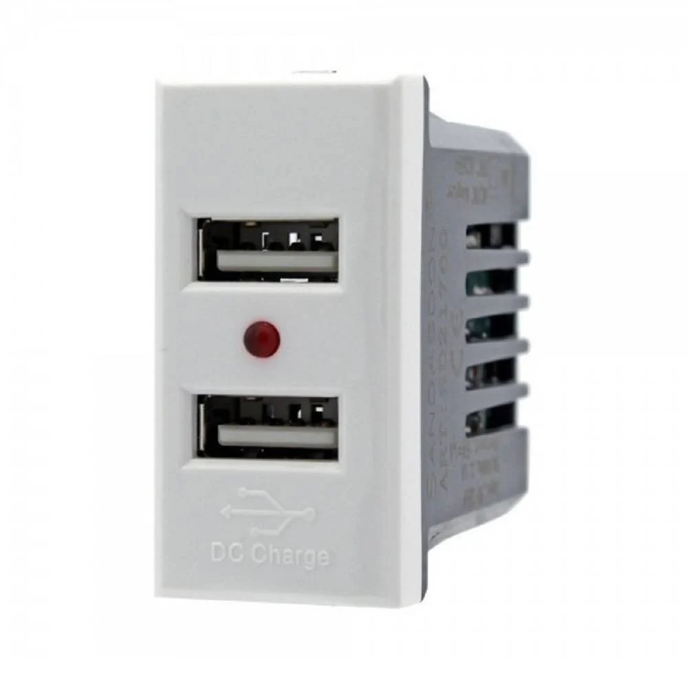 MODULO PRESA CARICATORE 2 PORTE USB 2,1A BIANCO COMPATIBILE BTICINO AXOLUTE - TrAdE Shop Traesio