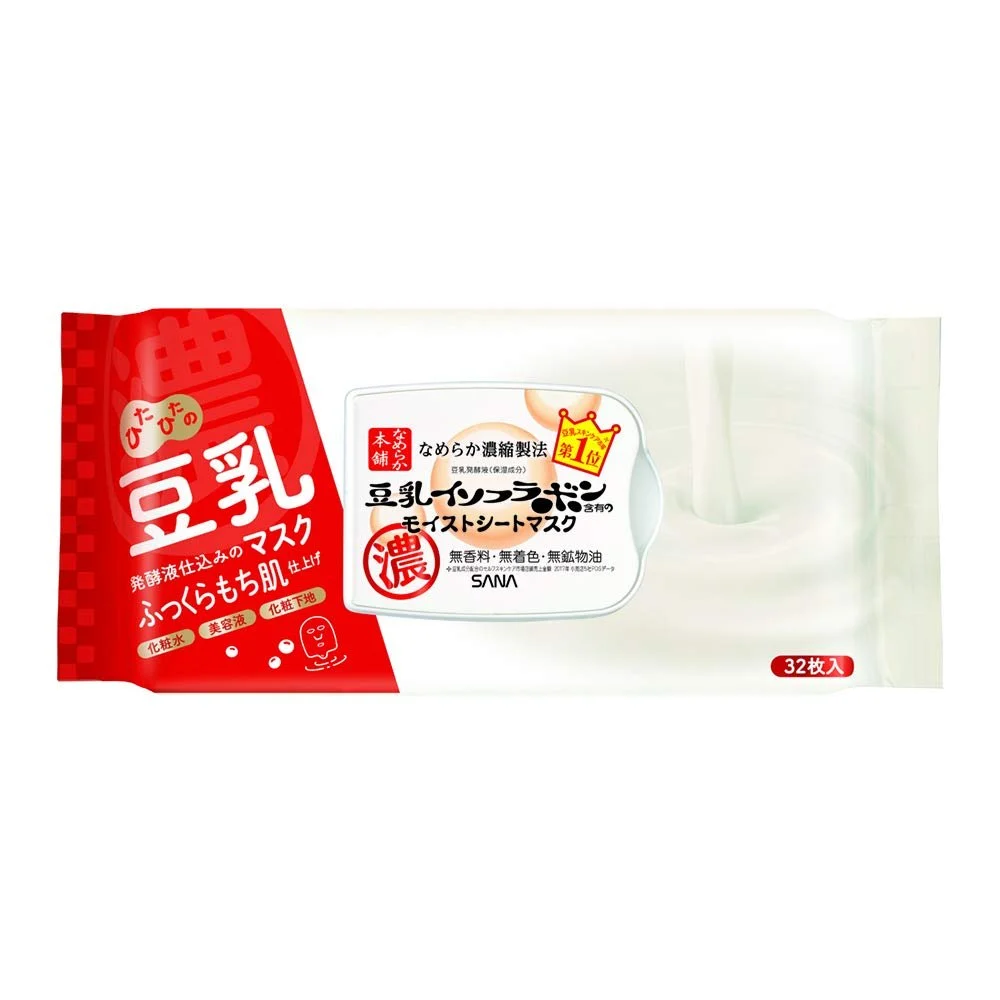 Moist Sheet Mask N 32 sheets soymilk isoflavone - WAFUU JAPAN