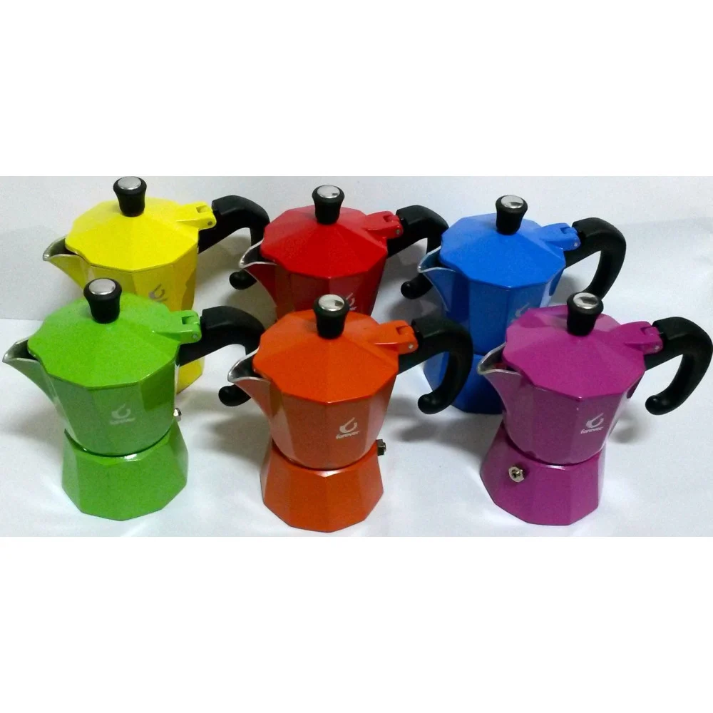 MOKA 1-2-3-6 TAZZE TZ CAFFETTIERA COLORATA CAFFè CAFFE' CAFè NAPOLETANO